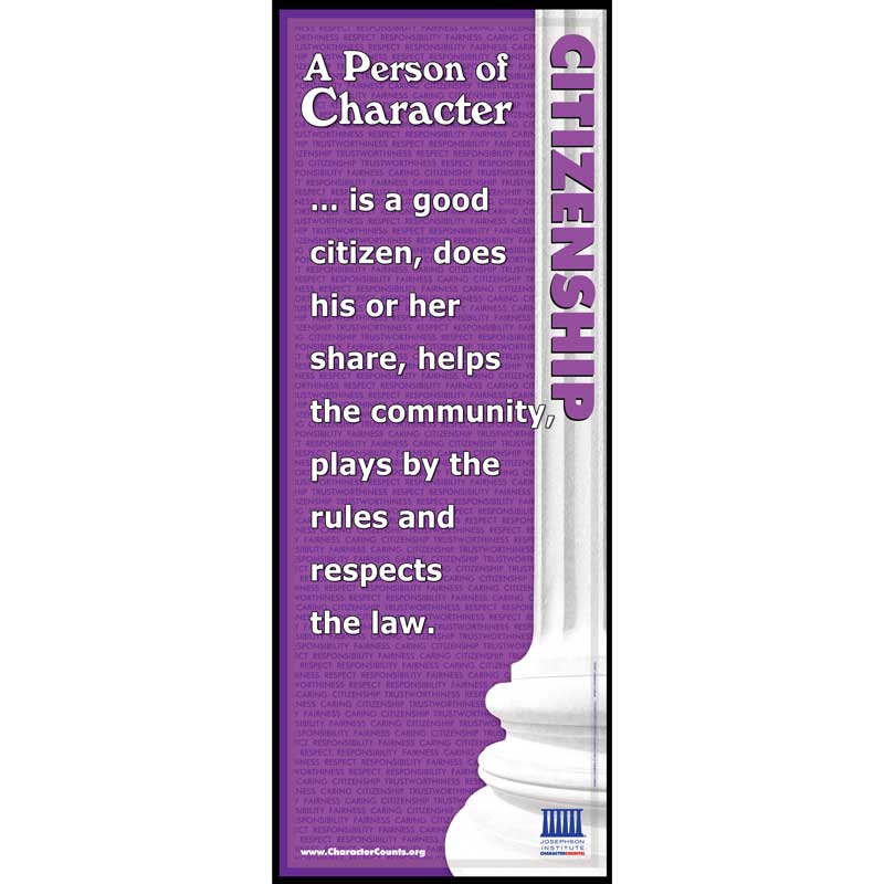 Poster. Character Counts - character education curriculum, lessons, and activities