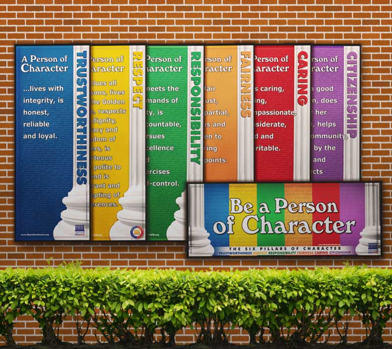 Banners. Character Counts - character education curriculum, lessons, and activities