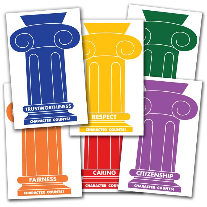 Poster. Character Counts - character education curriculum, lessons, and activities