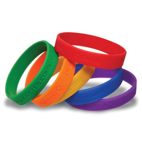 Wristbands. Character Counts - character education curriculum, lessons, and activities