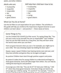 CHARACTER COUNTS! for Early Childhood Family Guide