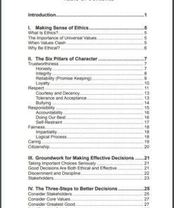 Making Ethical Decisions for Teens TOC 1
