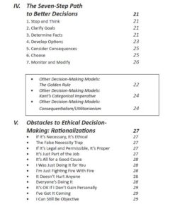 Business Ethics - Making Ethical Decision TOC1
