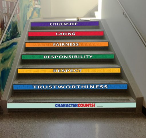 CHARACTER COUNTS! Custom Stair Graphics