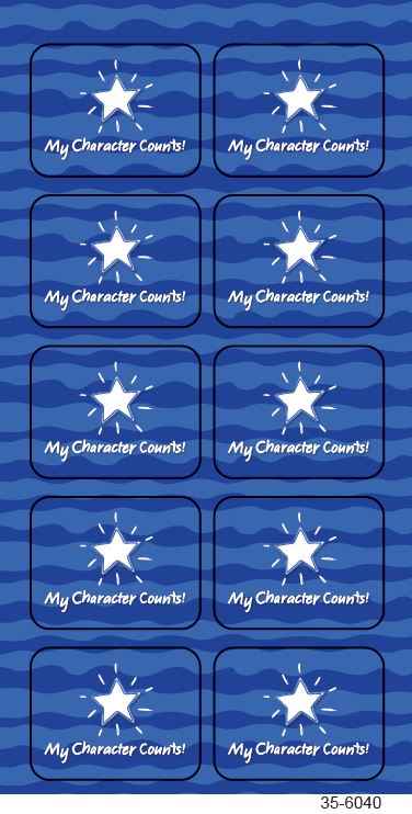 35-6040 CHARACTER COUNTS! Sticker Pack - My CC