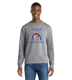Together Our Character Counts - Grey Crew Sweatshirt 2