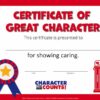 Caring - Great Character Certificate