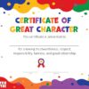 Great Character Certificate V1