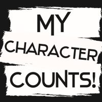 My Character Counts - Striped - BW 1200x1200